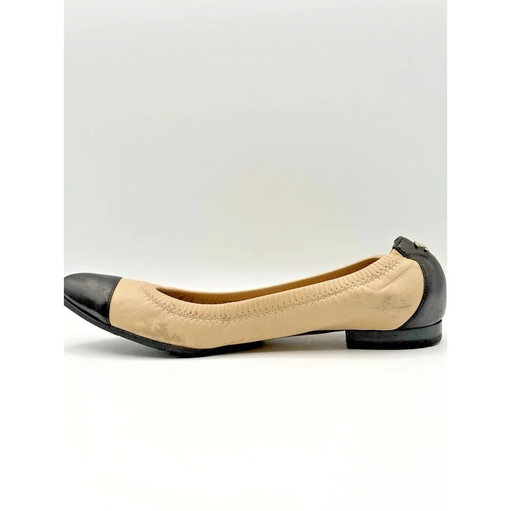 CHANEL beige black